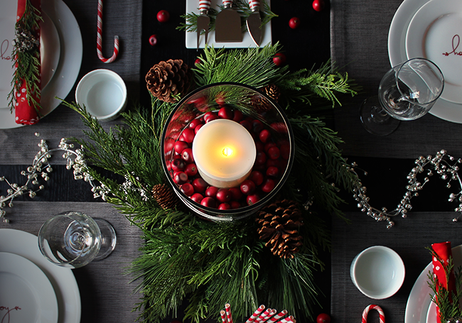 Crate and Barrel Cranberry Bowl Filler