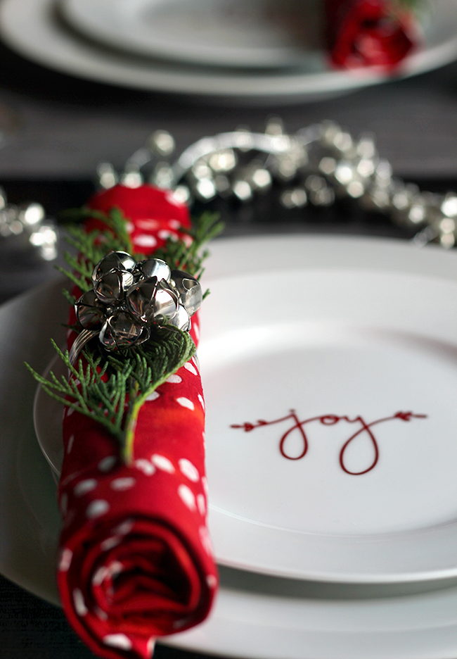 Crate and Barrel Jingle Bells Napkin Rings