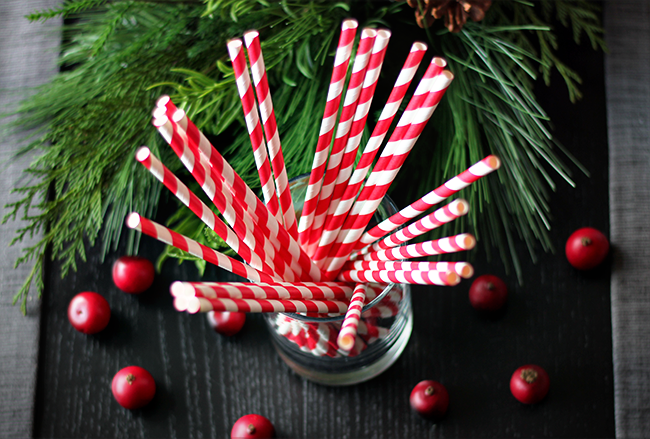 Crate and Barrel Stripes Straws